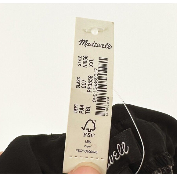 Madewell Womens Wide Leg Jumpsuit XXL Dark Floral Cottage Boho Prairie Fall - Picture 8 of 10